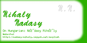 mihaly nadasy business card